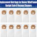 Replacement Dust Bags for Hoover Platinum Upright Vacuum UH30010COM UH30010CCA UH30010 Include 10 Pack AH10000 Type Q HEPA Vacuum Bags,Compatible 902419001