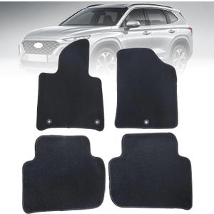 GXARTS Car Waterproof Floor Mats Carpet Full Set Compatible with Hyundai Santa Fe 2019 2020 | All-Weather Protect, with Non-Slip Backing Automobile Floor Liner Accessories