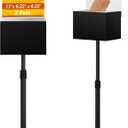 DoubleFill 2 Pack Black Suggestion Donation Box with Lock and Key 11x 8.25x 8.25 Inches Acrylic Offering Raffle Box with Stand Slot for Office Charity Church Collection