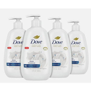 Dove Advanced Care Hand Wash Deep Moisture 4 Count for Soft, Smooth Skin, Mor...