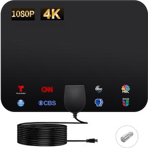 TV Antenna, Indoor Digital TV Antenna Supports 4K1080 AZ