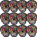 Sugar Skull Tissue Acetate Craft Kit for Day fo The Dead - Makes 12 - DIY Halloween Crafts for Kids and Fun Home Activities