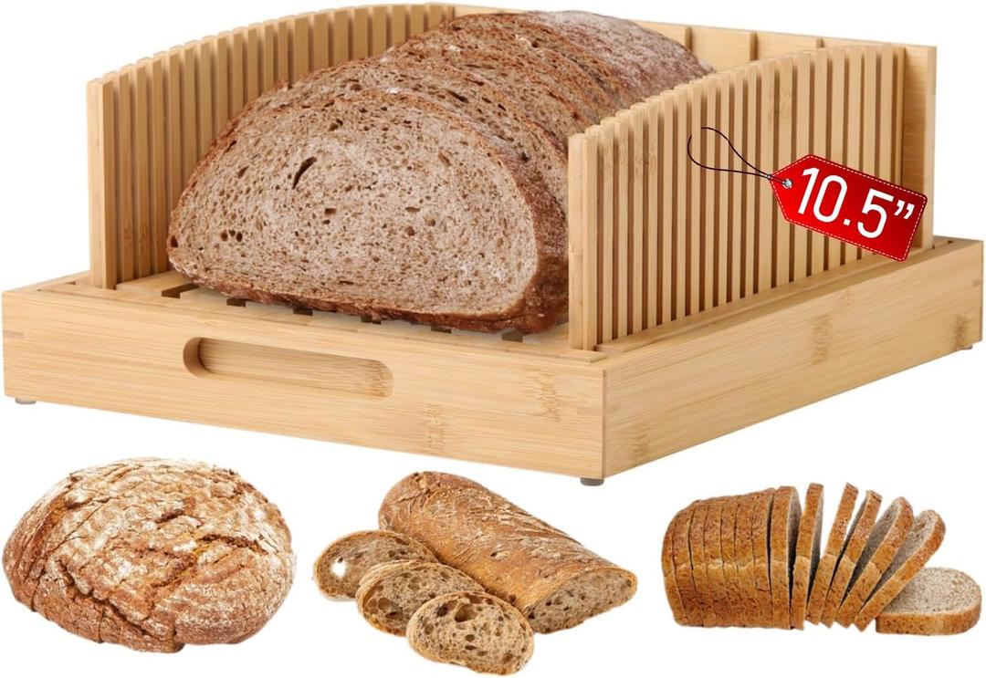 Bread Slicer for Sourdough Rounds & Homemade Bread, 10.5 Adjustable Large Wide Capacity, Perfect for Artisan Loaves, Durable & Easy to Use  The Ideal Gift for Baking Enthusiasts