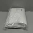 NICETOWN White Linen Sheer Curtains and Drapes 84 inches Long, Rod Pocket & Back Tab semitransparent with Light Through Vertical Window Treatments for Sliding Glass Door & Living Room, 52"W, Set of 2