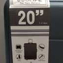 Coolife Luggage Suitcase Piece Carry On ABS+PC Spinner Trolley with pocket Compartmnet(Night navy, 20in(carry on))