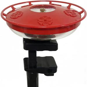 Hummingbird Feeder Railing Mount or Hanging for Deck/Porch/Balcony 14oz Nectar Feeding Bowl with 5 Ports & 3" Clamp and Metal Hook