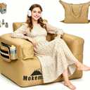 Inflatable Sofa with Built-in Pump,Heavy Duty 1000D Ripstop,Sag-Resistant Air Sofa,Double-Layer Portable Air Couch for Camping, Beach, Music Festival,Home Theater,Machine Washable,Single Air Sofa
