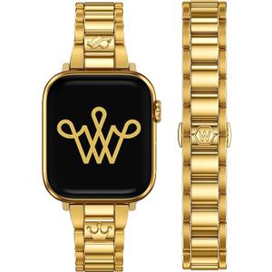 Wearlizer Compatible with Apple Watch Bands 41/40/38/44/45/46/49/42mm Women, Dressy Fancy Metal Chain Pretty Strap Designer Gold Silver Bracelet for iWatch Series 11 10 9 8 7 6 5 4 3 SE/Ultra 3 2 1