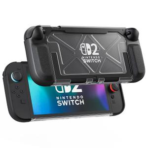 Switch 2 Dockable Case with Comfort Ergonomic Grip, Ultra-Thin Hard Case Protector for Nintendo Switch 2, Waterproof Anti-Scratch Integrated Switch 2 Accessories Skin Cover