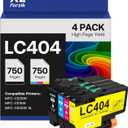 Forzik LC404 LC404XL Ink Cartridges Replacement Compatible for Brother LC 404 LC-404 for MFC-J1205W MFC-J1215W MFC-J1205W XL Printer (4 Pack, Black Cyan Magenta Yellow)