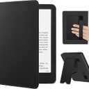 Fintie Case for 7"/6.8" Kindle Paperwhite(12th/11th Generation-2024/2021) and Kindle Colorsoft Signature Edition -Slim Foldable Stand Cover Auto Wake/Sleep for Paperwhite 2024, Black/Brown