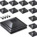 SIEDiNLAR 4x4 Post Caps Black 12 Pack, Fence Post Covers Outdoor Waterproof, Fits 4x4 3.5x3.5 Wood/Vinyl Posts for Deck Fence Mailbox Patio Decor