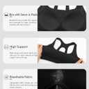 RUNNING GIRL Sports Bras for Women High Support, Adjustable Straps High Impact Racerback Bra with Hook Closure Molded Cup