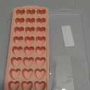 Heart-Shaped Ice Cube Trays With Lid and Bin- 24 Holes Silicone Fun Ice Cube Tray, BPA Free and Dishwasher Safe, Mini Cute Shape Ice Cube Mold, Easy to Remove With Lid (Pink)