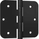 goldenwarm 3 Pack Ball Bearing Matte Black Door Hinges 3.5in*3.5in Stainless Steel Door Hinges goldenwarm Heavy Duty Hinges for Exterior & Interior Doors with 5/8'' Radius Corners