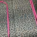 Rockland Fashion Softside 4 Piece Luggage Set, Expandable, (14" Tote/19"/24"/28"), Pink Leopard