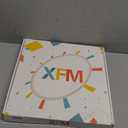 XFM Large Blue Wall Clock 16 Inch Silent Wall Clocks Battery Operated Tulip Flowers Round Analog Clock for Kitchen Bedroom Living Room Decor