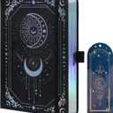 TIEFOSSI Dot Journal, 160gsm 190 Numbered Pages, Diary for Work & Sketching, A5 Hardcover Leather Journal for Writing Women Men (Black Silver)