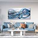 YDYSUNE Blue Abstract Wall Art Modern Canvas Wall Paintings Abstract Artwork for Living Room Pictures for Bedroom Wall Decor Office Home Decor 24x48 IN