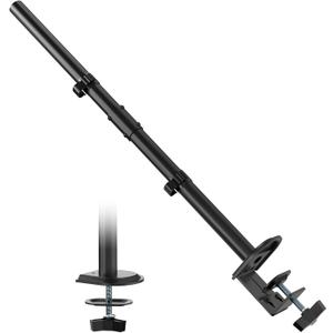 Steel Extra Tall 2-Section Monitor Stand Pole - 31.6 inches Sturdy Center Pole Only for Monitor Arm Mounts, Adjustable Height, Compatible with C-Clamp & Grommet Bases,Black