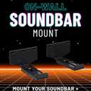 ECHOGEAR Soundbar Wall Mount Bracket - Works with All Soundbars Including Samsung, Vizio, LG, & More - Depth Adjustable for Dolby Atmos Soundbars