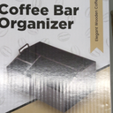 Coffee Station Organizer for Countertop  Wooden Coffee Bar Organizer with Adjustable Dividers,Holds K Cup Pod & syrup bottles, for Kitchen, Office, or Bar and Tea Station
