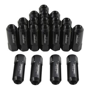 JDMSPEED Black 60MM Aluminum Extended Tuner Lug Nuts Replacement for Wheel Rims M12X1.5 20PCS