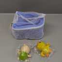 BuumHuum Bathtub Splash Guard for Kids Play Shelf Area,Toy Tray Holder 4 Storage Net Bag for Toddlers Baby-Bathtub Topper No Spill Water with 8 Suction Cups Attach to BathTub fun for Kids-Blue