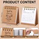 30 Pcs Christian Gifts Bulk Daily Bible Verse Desk Flip Calendars 2026 Vintage Scripture Perpetual Calendar 3 x 2.6" Inspirational Desk Calendars Religious Back to School Teacher Gifts