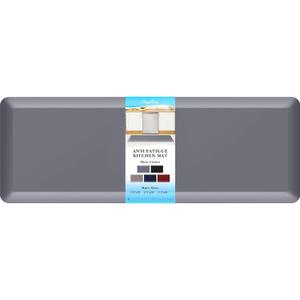 StepRite 4/5 Inch Thick Kitchen Mat Anti Fatigue Mat Kitchen Rugs Kitchen Decor Non-Slip, Stain Resistant, Waterproof Kitchen Mats Desk Mat for Kitchen, Office, Workshop, Grey, 17'' x 47''
