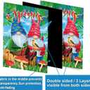 Spring Garden flag of Double Sided Double Stitching 12x18 inch Easter Spring Yard Flags for Outside Decor(Gnome)