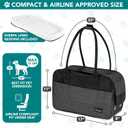 PetAmi Dog Purse Carrier for Small Dogs, Airline Approved Soft Sided Pet Carrier with Pockets, Ventilated Dog Carrying Bag for Puppy Cat, Dog Travel Supplies Bag, Sherpa Bed, Max 12 lbs, Dark Gray
