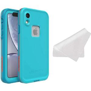 LifeProof FR Series Waterproof Case for iPhone XR (Only) - with Cleaning Cloth - Non-Retail Packaging - Boosted (Blue Atoll/Hawaiian Ocean/Emberglow)
