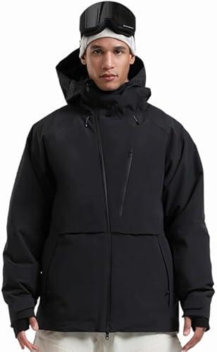 GSOU SNOW Men's Snowboard Jacket Waterproof Ski Coat Winter Snow Insulated Windproof Jacket Size, Small