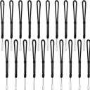 20 Pcs Wrist Strap Lanyard, 8.3 inch Hand Wrist Strap Lanyard, Adjustable Wristlet Phone Lanyards for Camera, Keys, Keychain, Phone, USB Flash Drive, Wallet, ID Name Tag Badge (Black)