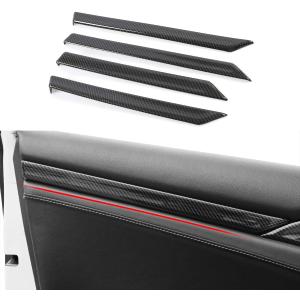 YINGTUU for Honda Civic Accessories 10th Gen 2016 2017 2018 2019 2020 2021 Car Interior Door Panel Trim Strip Protection Decals Not Fit Coupe Carbon Fiber Pattern