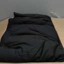 Amazon Basics Comforter Blanket Twin/Twin XL, Reversible Lightweight Microfiber All Season Blanket, Black/Grey