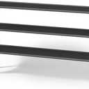 SONGMICS Shoe Rack, 3-Tier Shoe Storage Organizer, Space-Saving, 11.7 x 36.1 x 21 Inches, Entryway, Metal Frame, Non-Woven Fabric Shelves, Ink Black ULSH033BH01