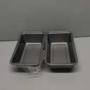 Amazon Basics Rectangular Baking Bread Loaf Pan, 9.5 x 5 Inch, Set of 2, Gray