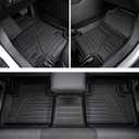 Floor Mats Set for Toyota RAV4 2019-2025 (Include Hybrid), Extra Door Sill Guards, TPE All Weather Cargo Mat Backrest Mat Cargo Liner Car Accessories (Trunk Mat with Backrest Mat+Floor Mat)