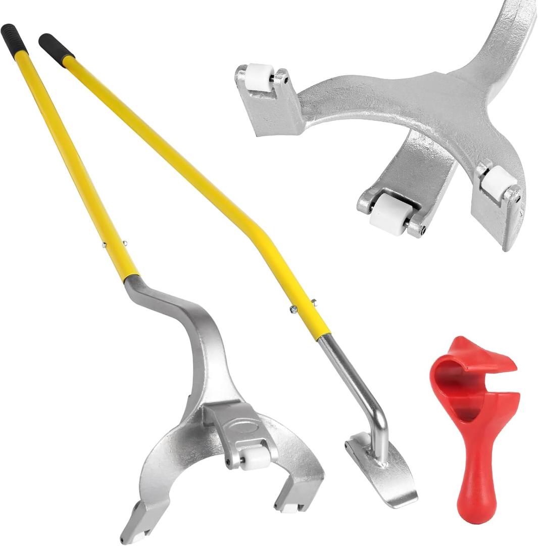 YELLOW JACKET Tire Mount Demount Tool, 22.5 to 24.5 inches, 3PCS Tire Changer Demount Tool with Extra Bead Keeper, Tire Changing Tools for Car Repairing Adapted to Aluminum and Steel Rims, Yellow (nylon)