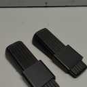 Strongest Home Heavy Duty Door Stopper Wedge (2 Black PCs) | Non-Slip Rubber and Metal Door Stop for Heavy Doors| Work on Wood, Tile, Carpet + 2 White Wall Protectors