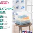 Sterilite Latching Box with Lids for Home and Office, 25 Quart, 6-Pack