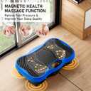 Vibration Plate Exercise Machine for Lymphatic Drainage, Whole Body Home Exercise Vibration Board Equipment with Auto Mode, Bluetooth Resistance Bands Vibrate Fitness Platform for Woman