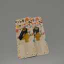 2 x Black Yellow Birthday Candle 4, Bat Cake Topper for Themed Birthday Party Decorations, Boys Girls Birthday Party Supplies (Number 4)