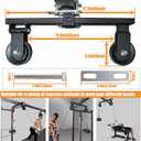 Power Rack Pulley Attachment, LAT Pulldown Machine - Cable & Weight Dual Pulley System for Home Gym Strength Training, Power Racks