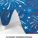 4th of July Fireworks Tablecloth Rectangle Table Cloth Washable Table Cover for Decoration Kitchen Dining Room 60x90 Inch (White6)