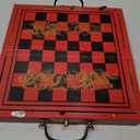 Vintage Chinese Terracotta Warrior 32 Chess Set Wood Table Chess Games Gift, 4cm