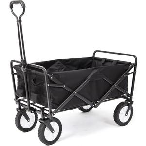 Mac Sports Collapsible Folding Outdoor Utility Wagon, Black