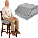 Thick Adjustable Wedge Seat Cushion, Hip Replacement Recovery Aids, 4-Height Modular Foam Slope Cushion for Post-Surgery, Fits Home Office Car Wheelchair, Grey